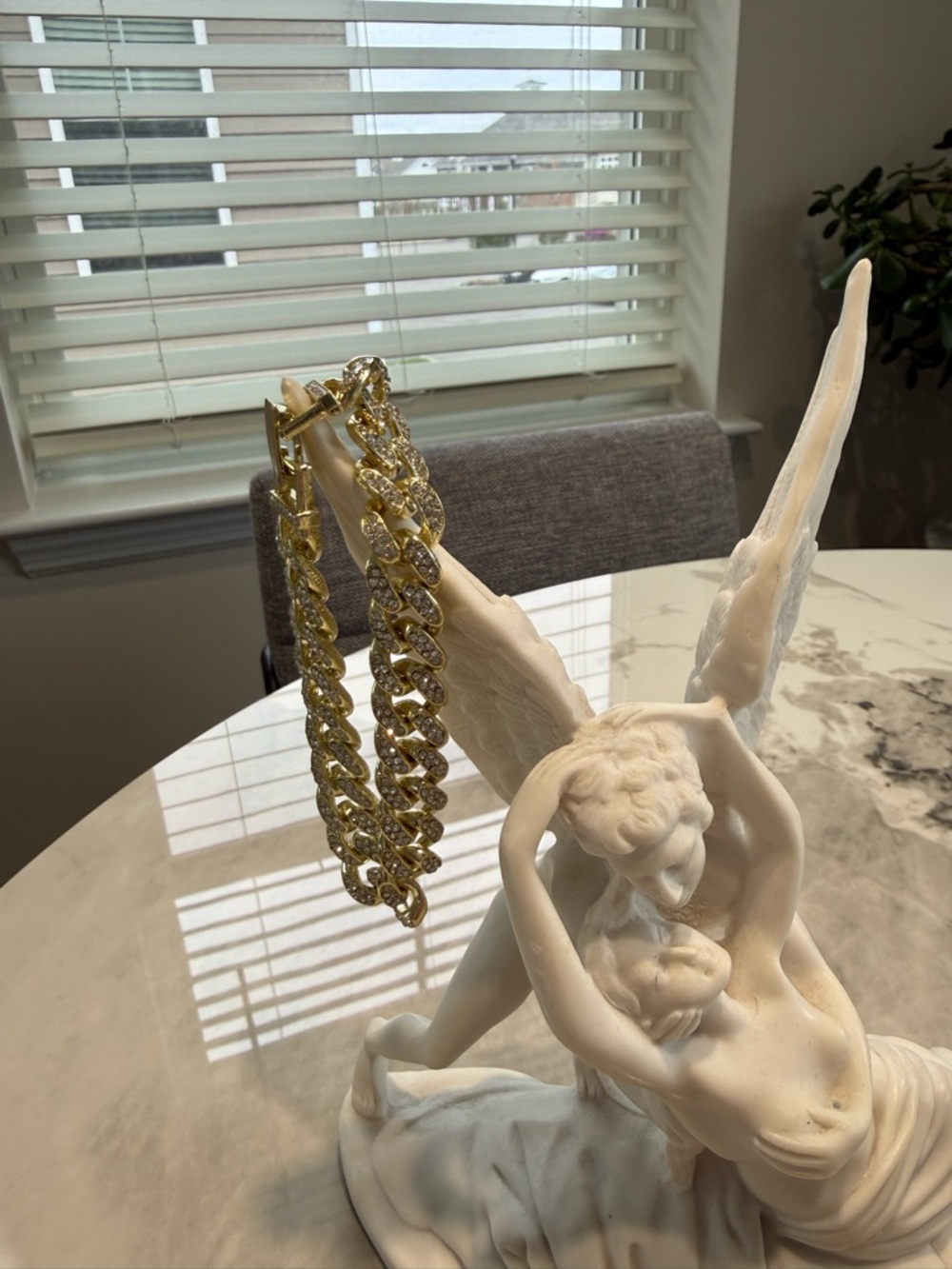 Ina Gold-Tone Crystal Cuban Link Bracelet